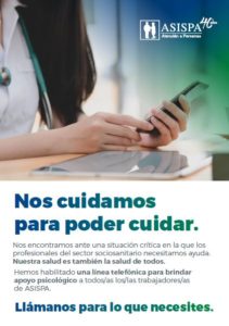 Asispa pone en marcha un servicio gratuito de apoyo psicol&oacute;gico para familiares y profesionales