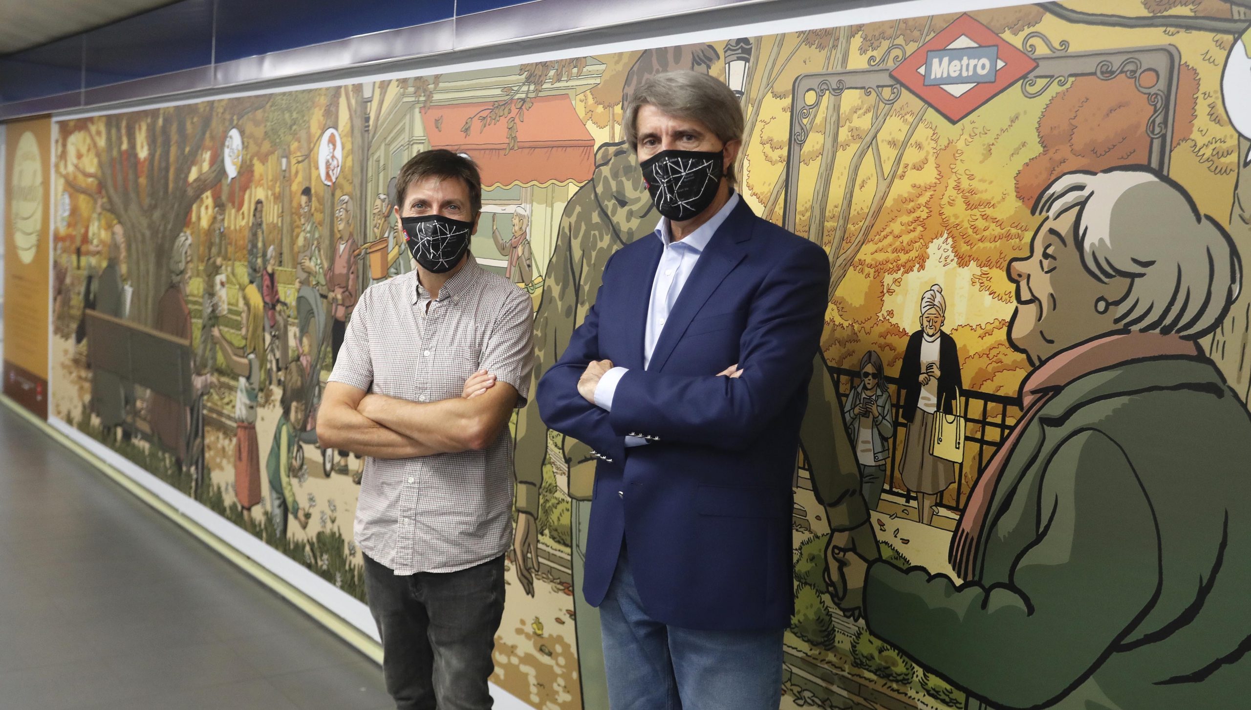 La Comunidad de Madrid homenajea a los mayores con un mural de Paco Roca