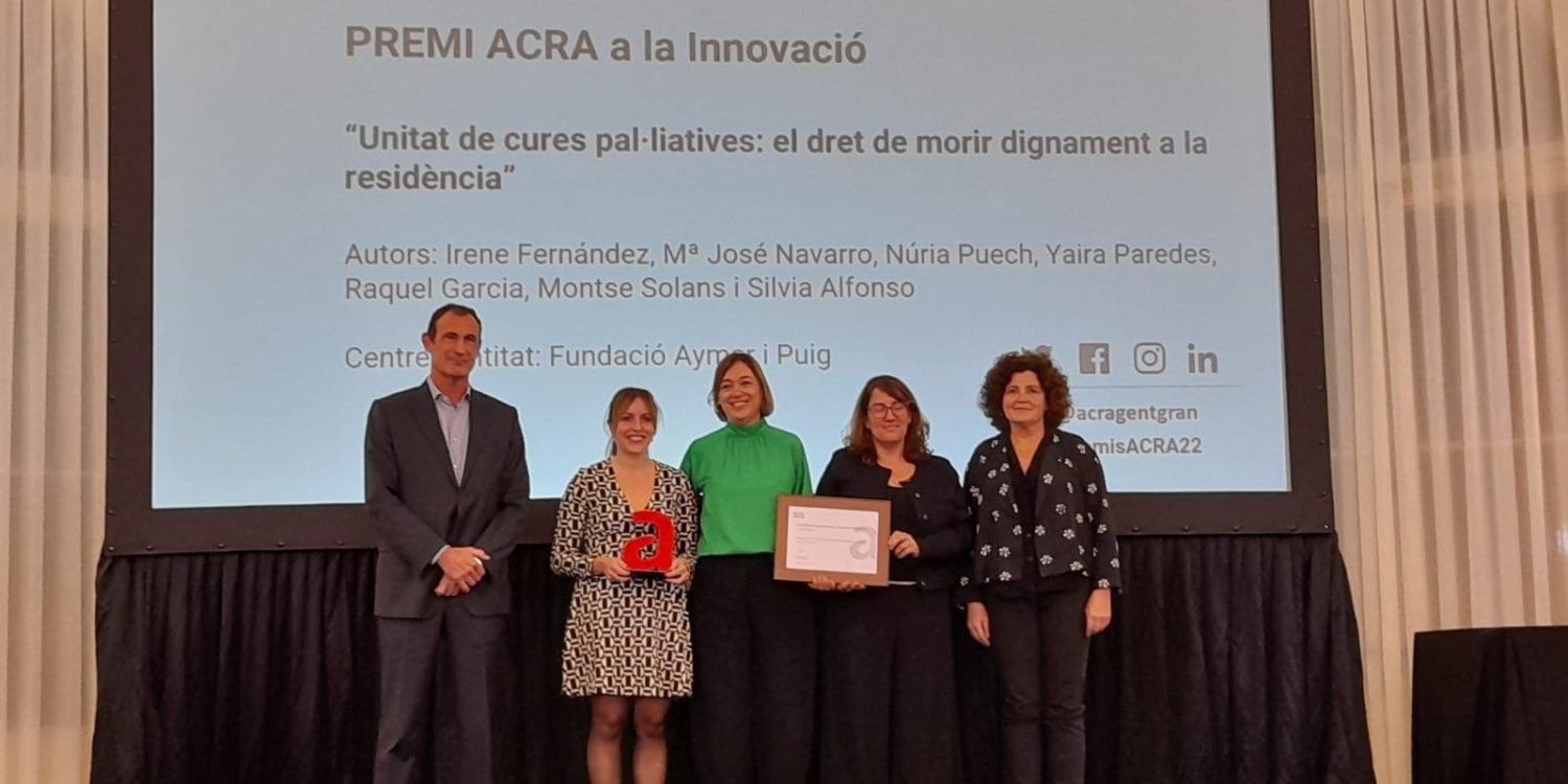 La Fundació Aymar i Puig, Premio ACRA a la Innovación por su proyecto “Unidad de cuidados paliativos”