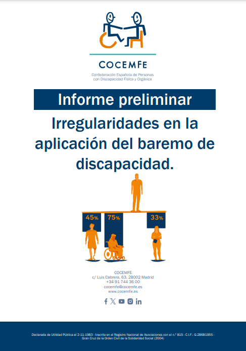 Confederación Española de Personas con Discapacidad Física y Orgánica (COCEMFE). Derechos de las Personas con Discapacidad.