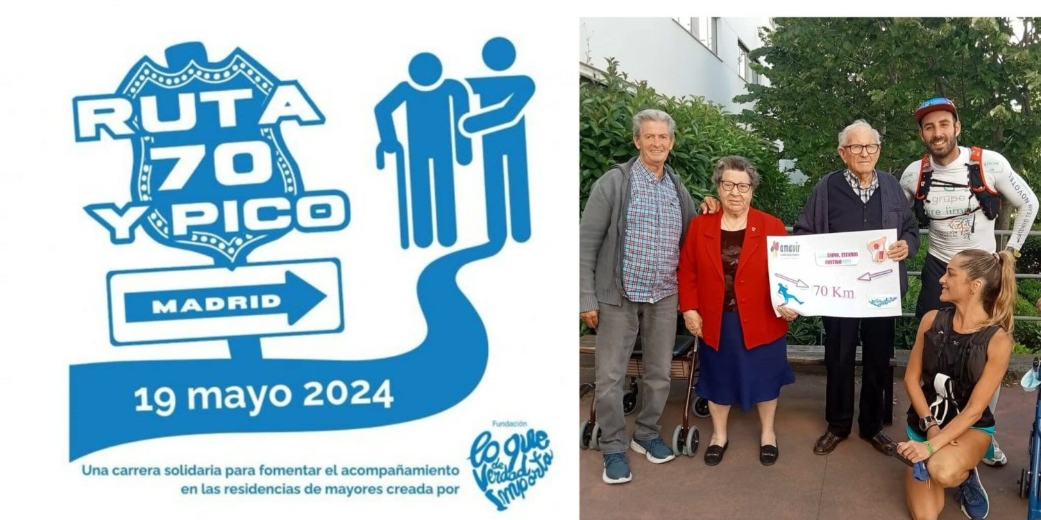 Amavir Puente de Vallecas (Madrid). Carrera solidaria «Ruta 70 y pico», por el acompañamiento a personas mayores en residencias.