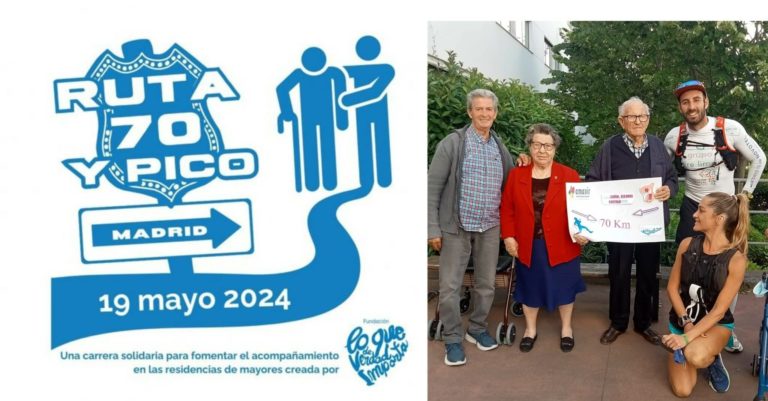 Amavir Puente de Vallecas (Madrid). Carrera solidaria «Ruta 70 y pico», por el acompañamiento a personas mayores en residencias.