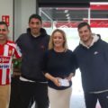 Futbolistas del Sporting de Gijón, de Segunda División, en la residencia Colisée Gijón.