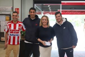 Futbolistas del Sporting de Gij&oacute;n, de Segunda Divisi&oacute;n, en la residencia Colis&eacute;e Gij&oacute;n.