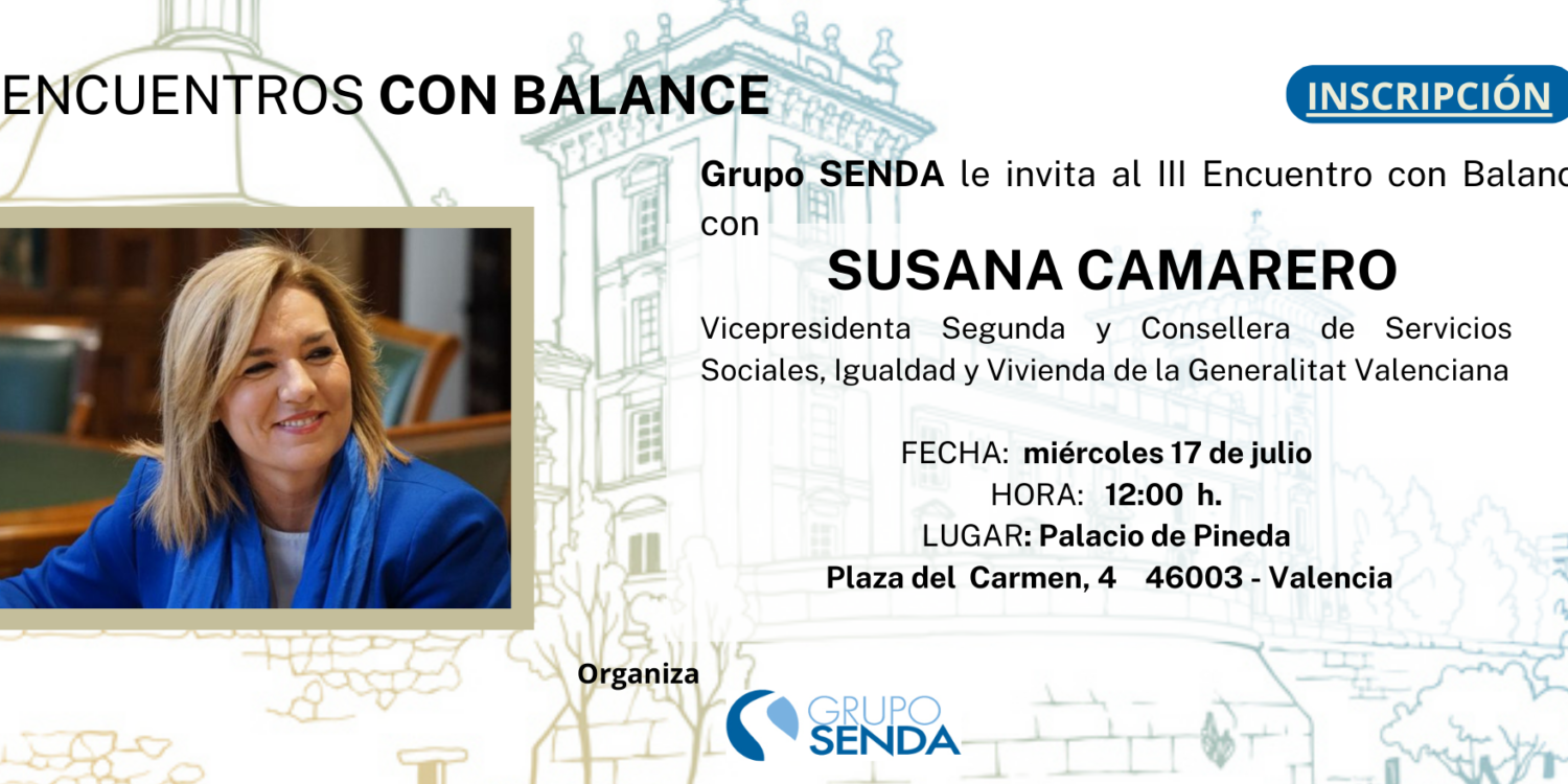 Susana Camarero, vicepresidenta segunda y consejera de Servicios Sociales, Igualdad y Vivienda de la Comunitat Valenciana. III Encuentro con BALANCE.