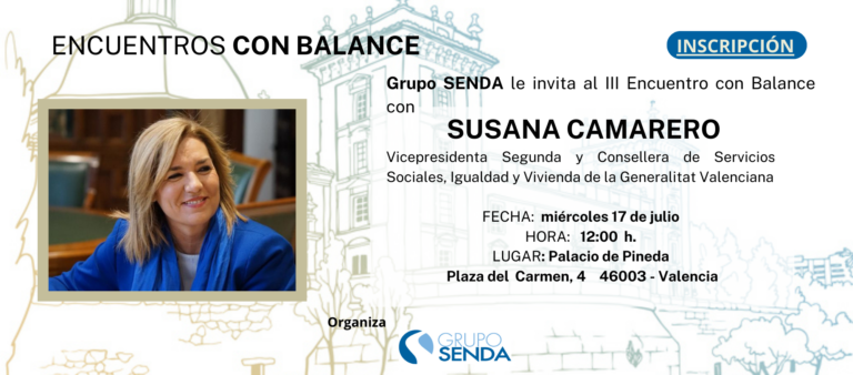 Susana Camarero, vicepresidenta segunda y consejera de Servicios Sociales, Igualdad y Vivienda de la Comunitat Valenciana. III Encuentro con BALANCE.