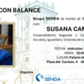 Susana Camarero, vicepresidenta segunda y consejera de Servicios Sociales, Igualdad y Vivienda de la Comunitat Valenciana. III Encuentro con BALANCE.