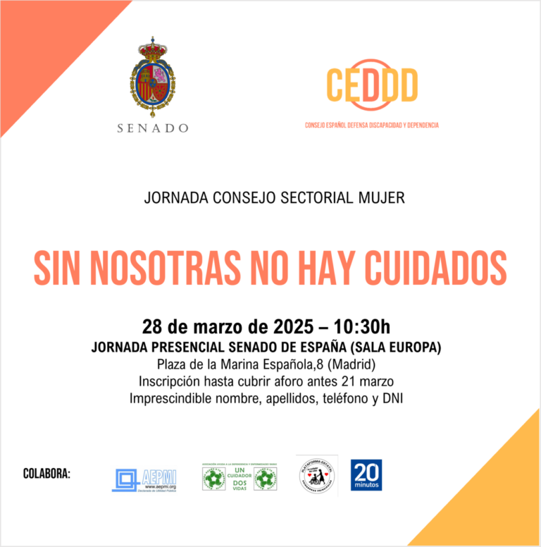 CEDDD organiza la jornada "Sin nosotras no hay cuidados" para poner en valor el papel de la mujer en el sector de los cuidados.