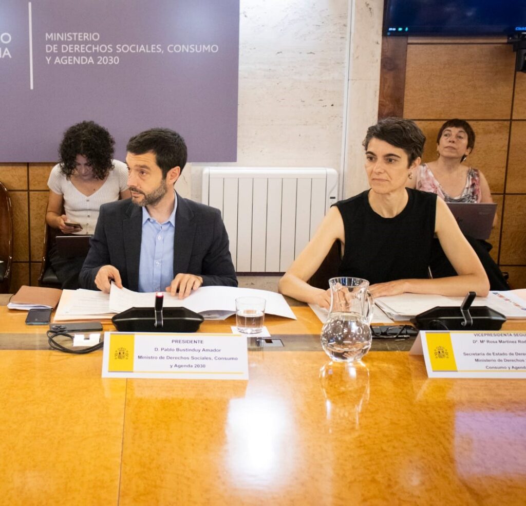 Pablo Bustnduy y Rosa Martínez, ministro y secretaria de Estado de Derechos Sociales