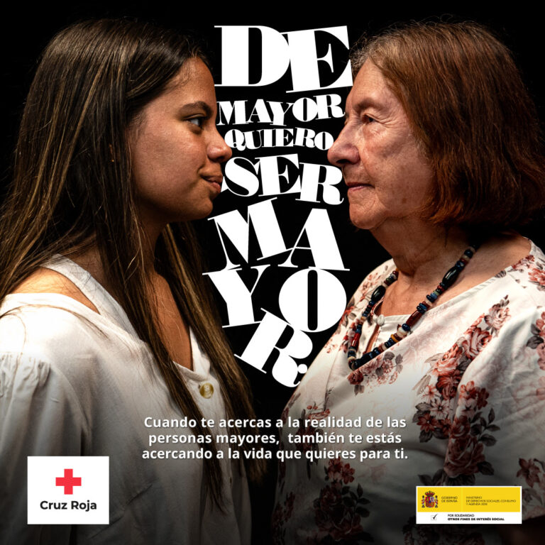 Cruz Roja presenta la campaña “De mayor quiero ser mayor” como reconocimiento a los derechos y justicia intergeneracional.