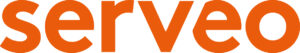 Logo de Serveo en color naranja sobre fondo blanco.