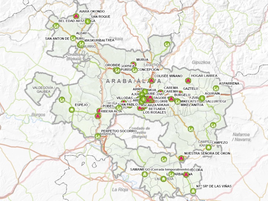 Nueva actualización del catálogo de residencias de Álava.