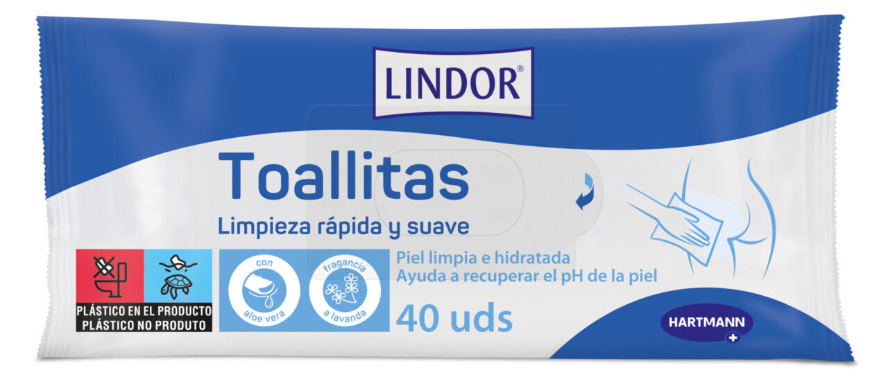 Paquete de toallitas Lindor para limpieza r&aacute;pida y suave