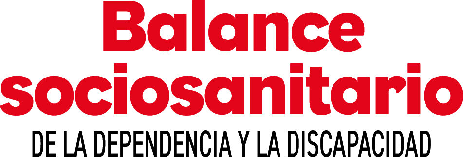 Logo de Balance Sociosanitario que representa la atenci&oacute;n a la dependencia y discapacidad