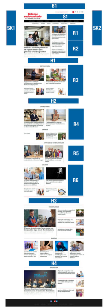 Tabla de tarifas para publicidad en banners en diferentes formatos y tama&ntilde;os