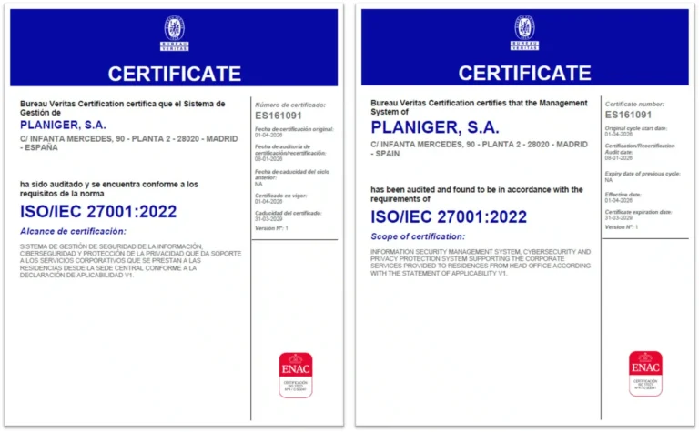 Amavir recibe un reconocimiento de seguridad de los datos que gestiona en su actividad asistencial.