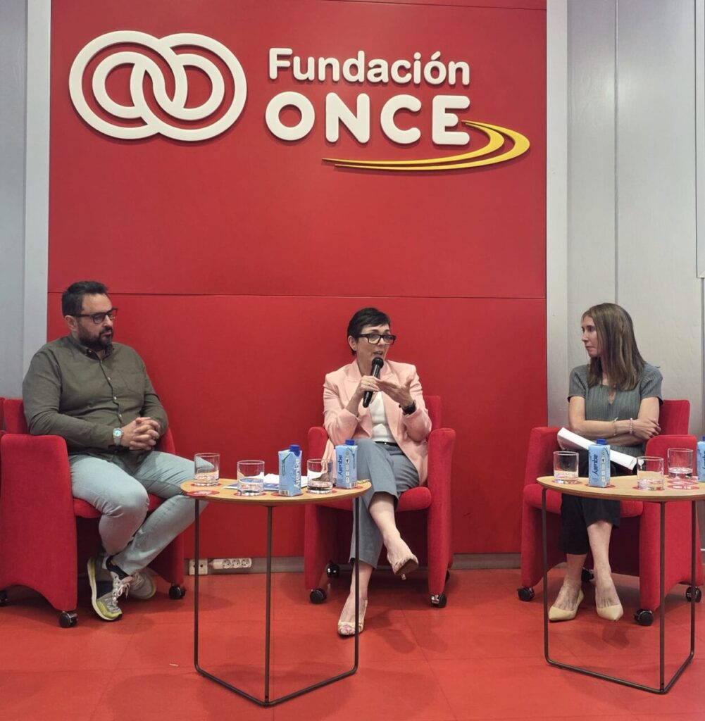 Participantes discutiendo en la clausura de la jornada de AMADE sobre centros de d&iacute;a.