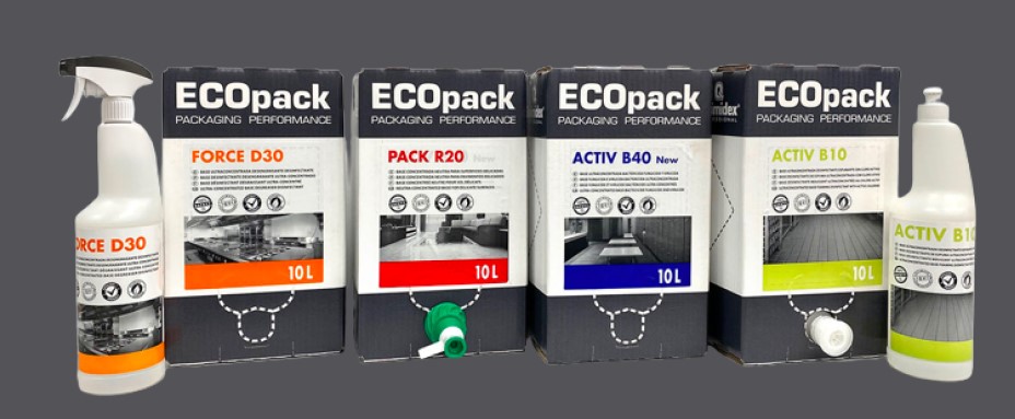 Productos de limpieza Ecopack para centros sociosanitarios